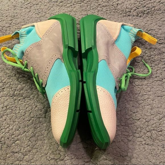 John Fluevog Aqua and Lime Sneakers - Picture 5 of 12